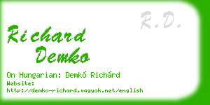 richard demko business card